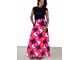 A-line Ankara Skirt Long Pink Mix